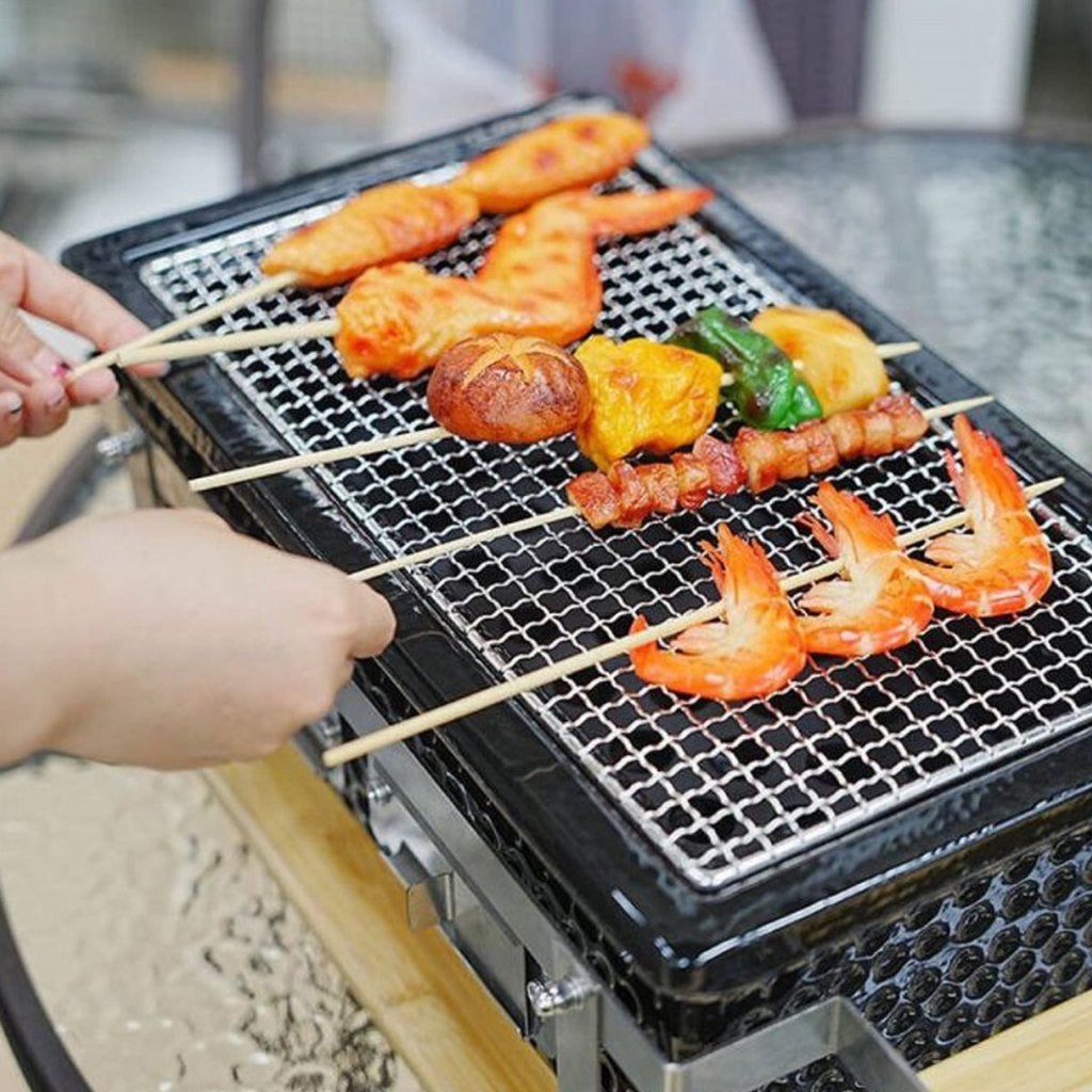 Japanse Tafelgrill Yakitori Barbecue RVS, Tuin en Terras, Houtskoolbarbecues, Ophalen