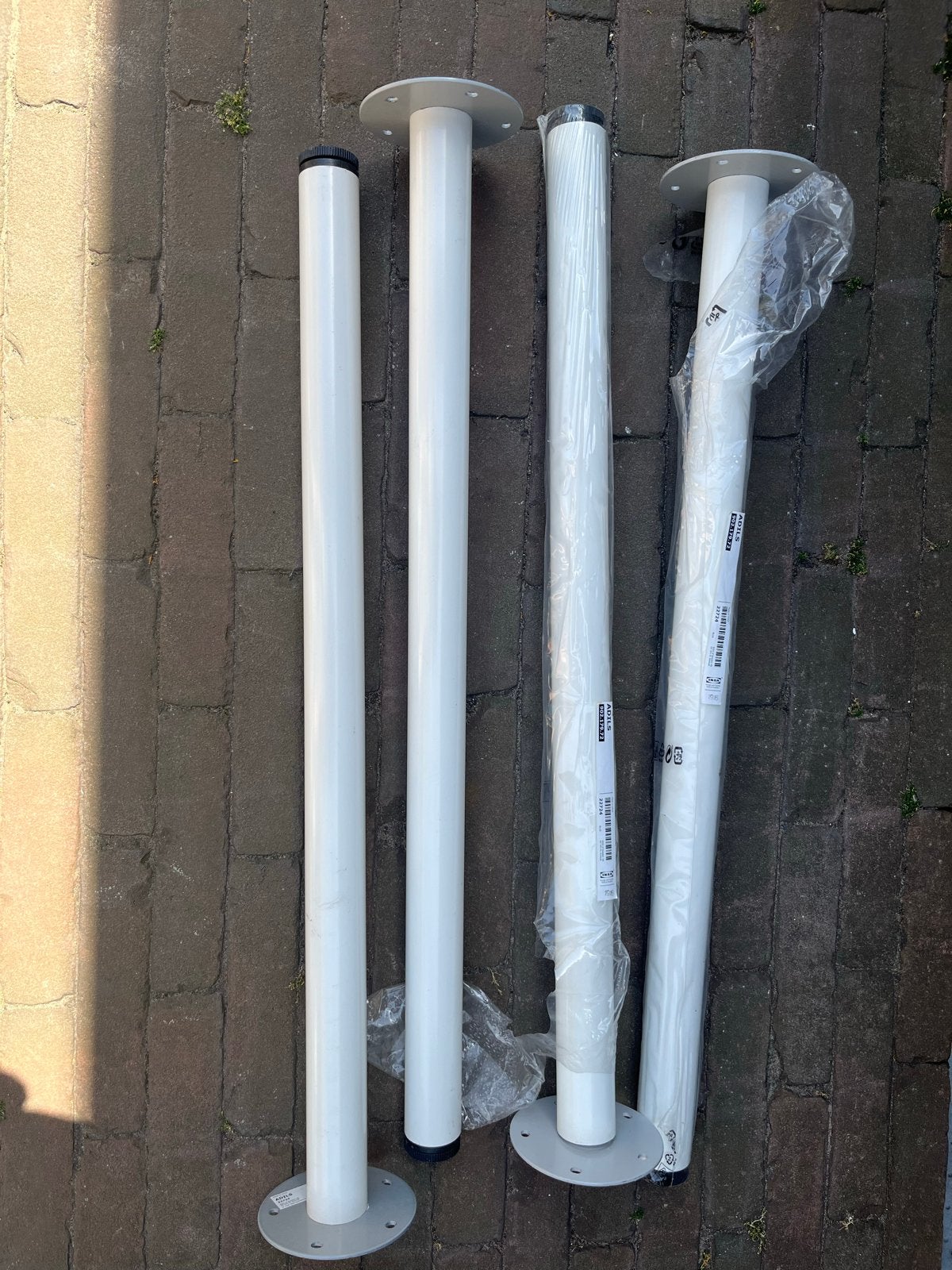 IKEA Adils Tafelpoten 4x - 70 cm met verstelbare voetjes, Huis en Inrichting, Tafelonderdelen, Ophalen, Zo goed als nieuw, Metaal
