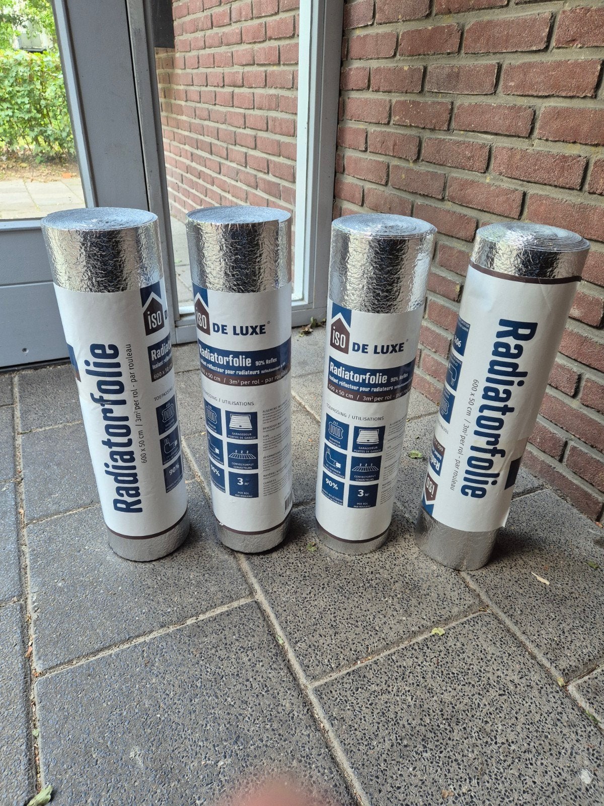 4 rollen Radiatorfolie, Doe-het-zelf en Verbouw, Isolatie en Afdichting, Overige materialen, Nieuw, 15 m² of meer, Ophalen