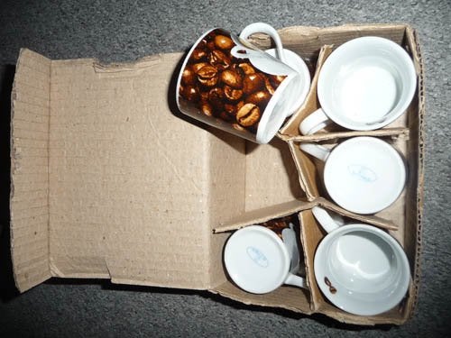Espresso set, 6 kopjes met schotel en rekje, Ophalen of Verzenden, Nieuw