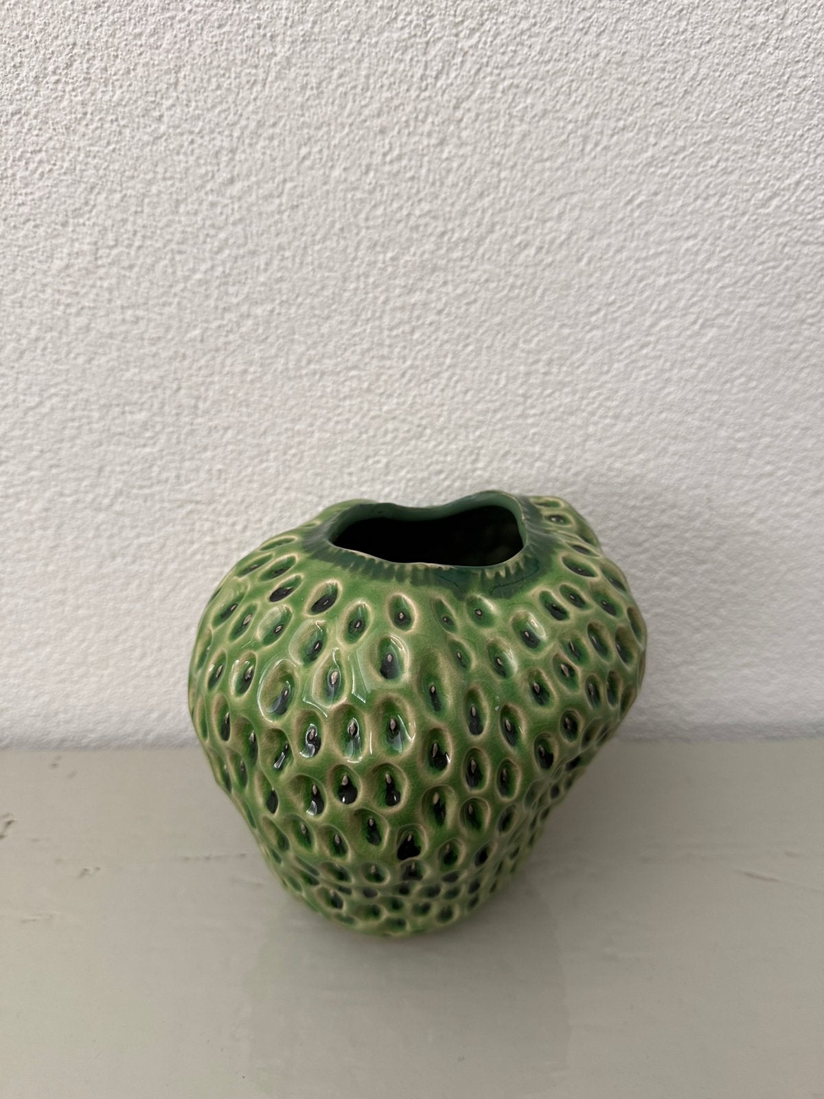 Des Pots Vaas / Aardbei / Groen, Ophalen of Verzenden, Zo goed als nieuw, Groen