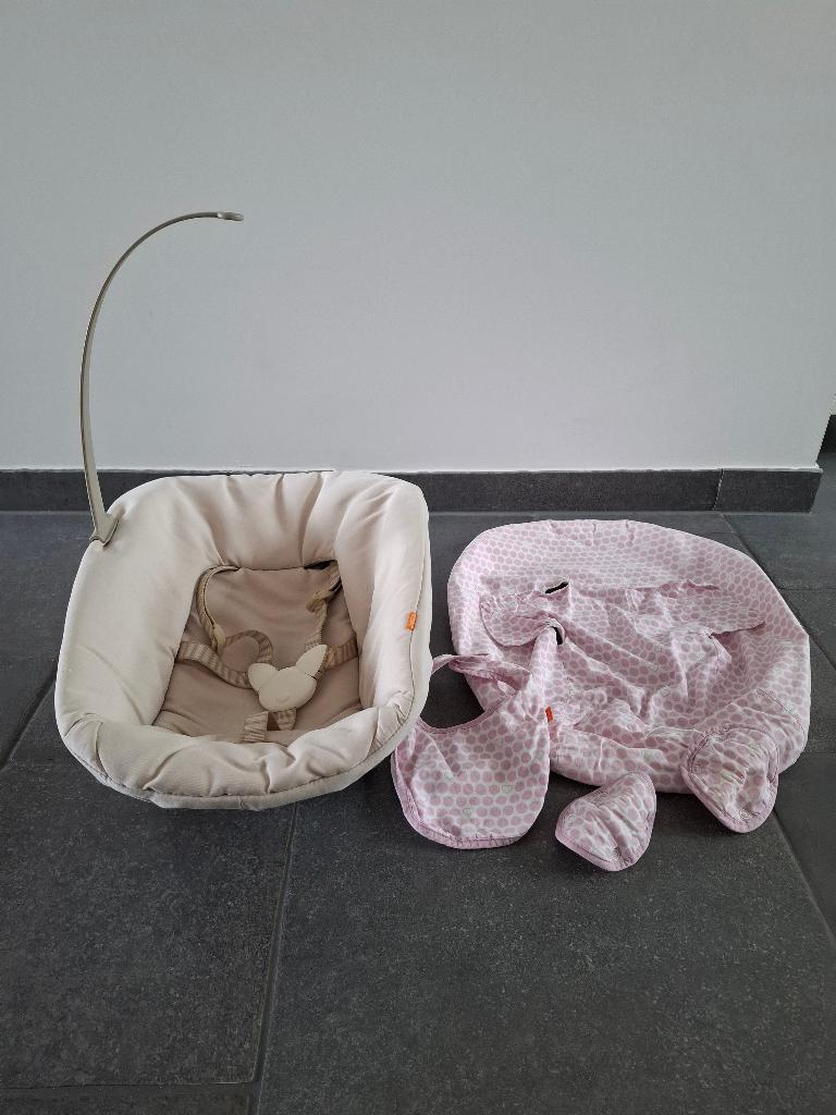 Stokke New Born set 1866 ouder model, compleet, Ophalen of Verzenden, Zo goed als nieuw, Overige typen, Gordel(s)