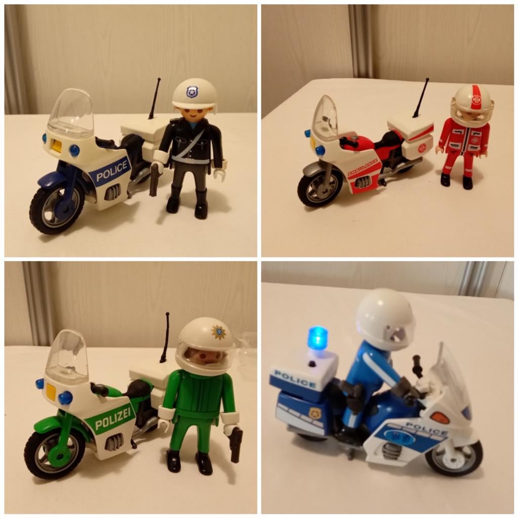 Playmobil politie en ambulance motoren, Kinderen en Baby's, Speelgoed | Playmobil, Zo goed als nieuw, Ophalen of Verzenden