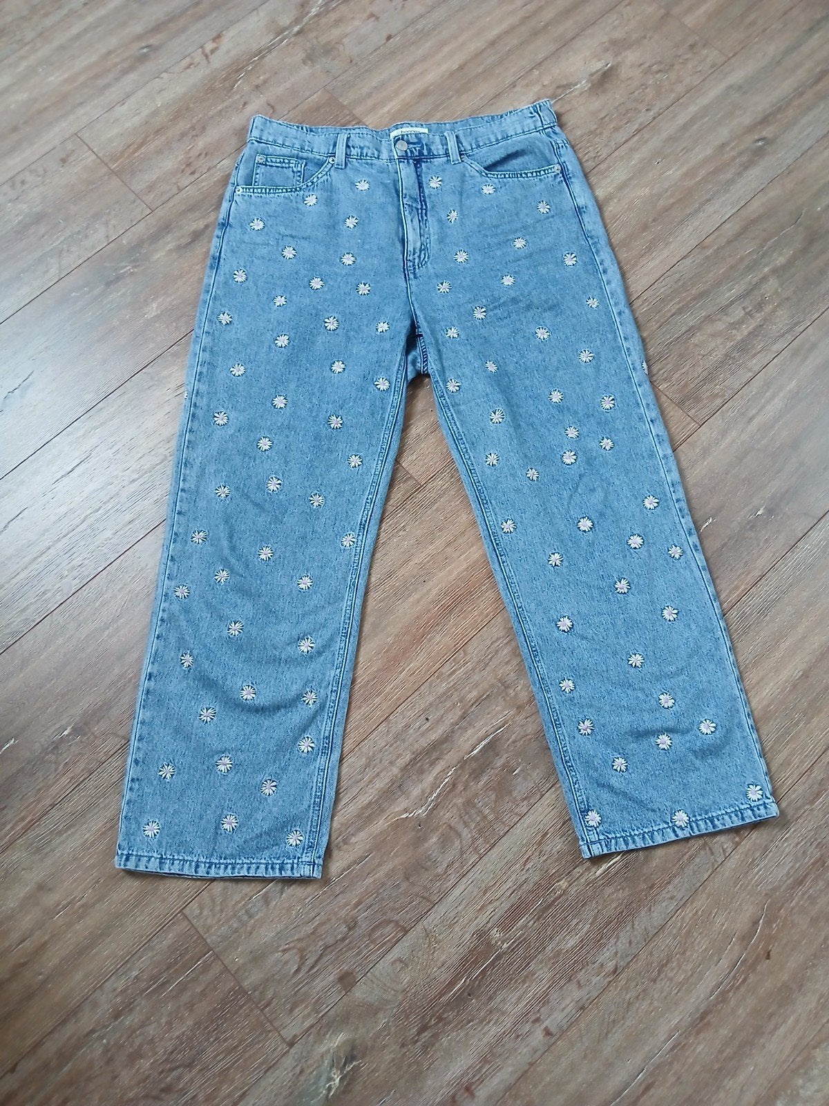 jeans met geborduurde bloemetjes maat 44, Bonprix, Blauw, Maat 42/44 (L), Ophalen of Verzenden