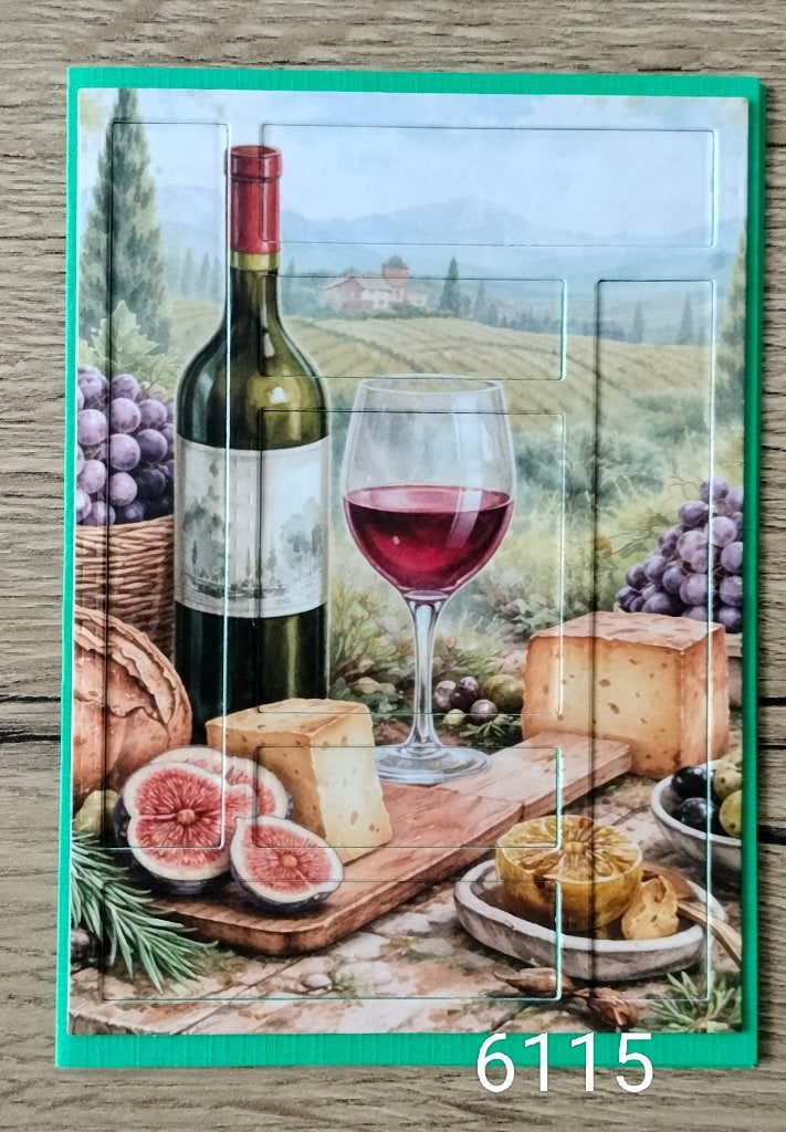 Handgemaakte kaart "toscane" (6115), Ophalen of Verzenden, Nieuw, Overige thema's