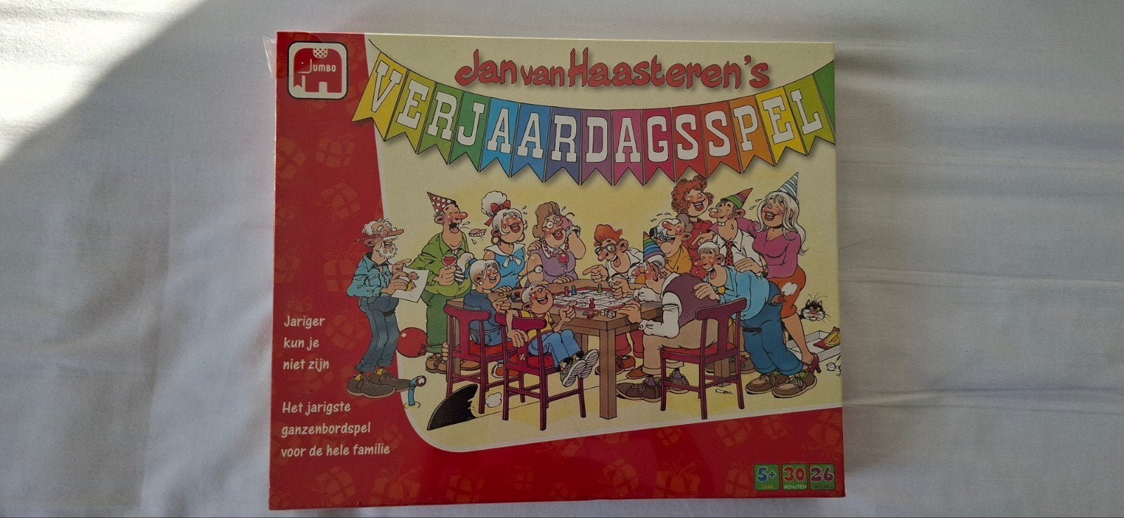 Jan van Haasteren's Verjaardagsspel - Ganzenbord, Drie of vier spelers, Ophalen, Nieuw, Jumbo