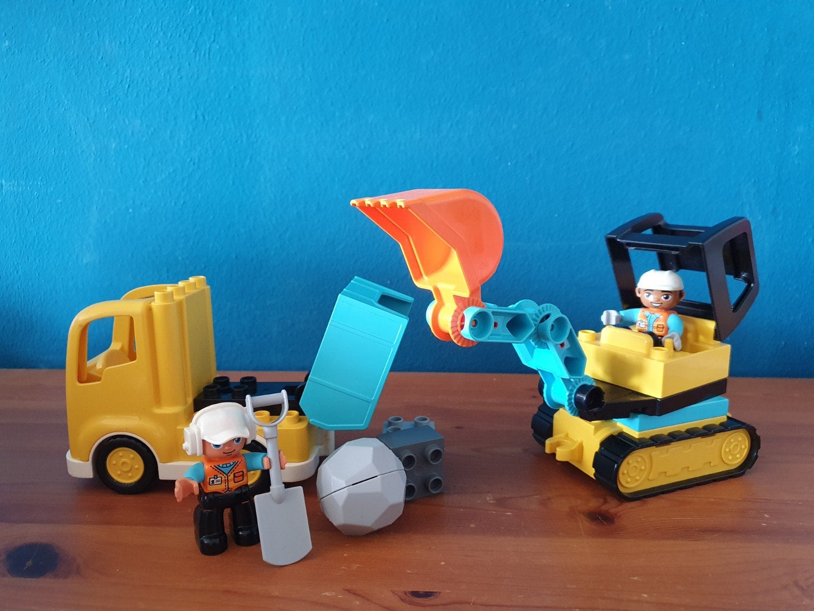 Duplo 10931 rupsband graafmachine en kiepwagen dumptruck, Ophalen of Verzenden, Zo goed als nieuw, Duplo