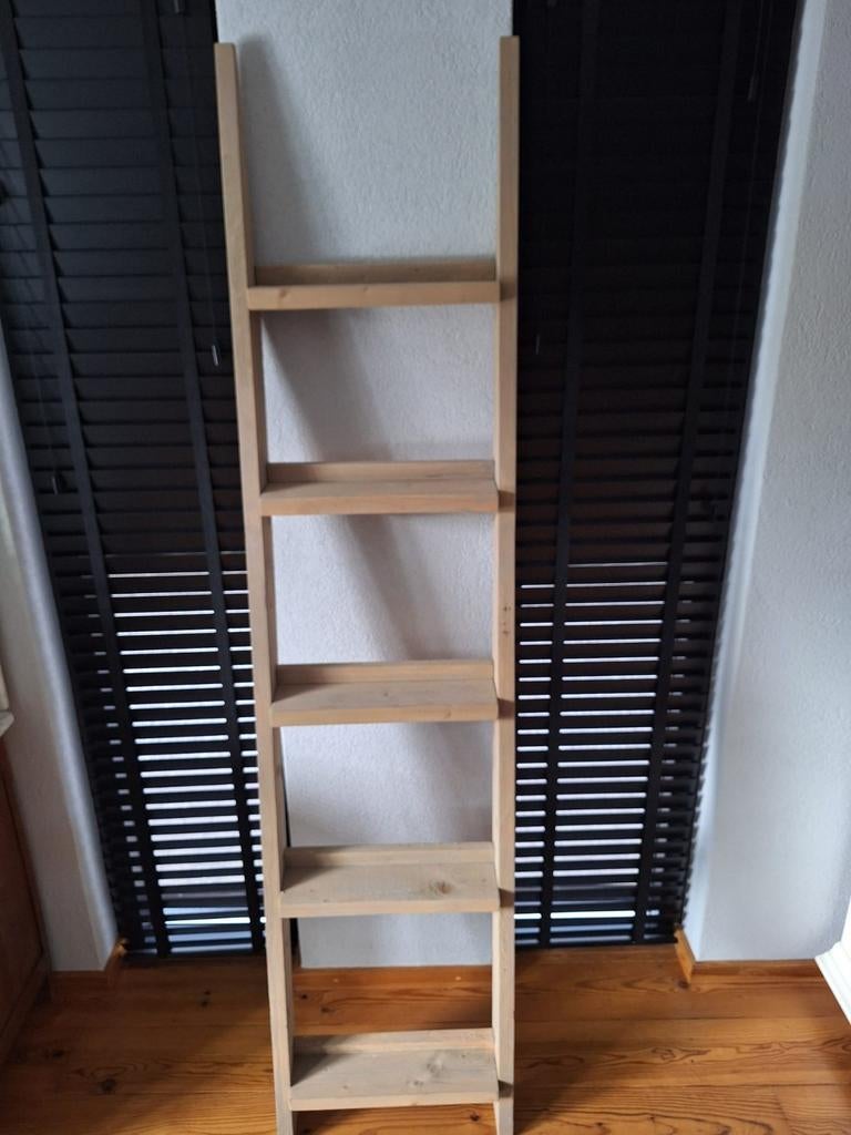 Decoratieve houten ladder - landelijk brocant interieur, Huis en Inrichting, Ophalen, Gebruikt