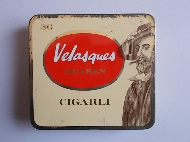 Sigarenblik - 20 Velasques Sigaren Cigarli., Ophalen of Verzenden, Gebruikt, Tabaksdoos of Verpakking