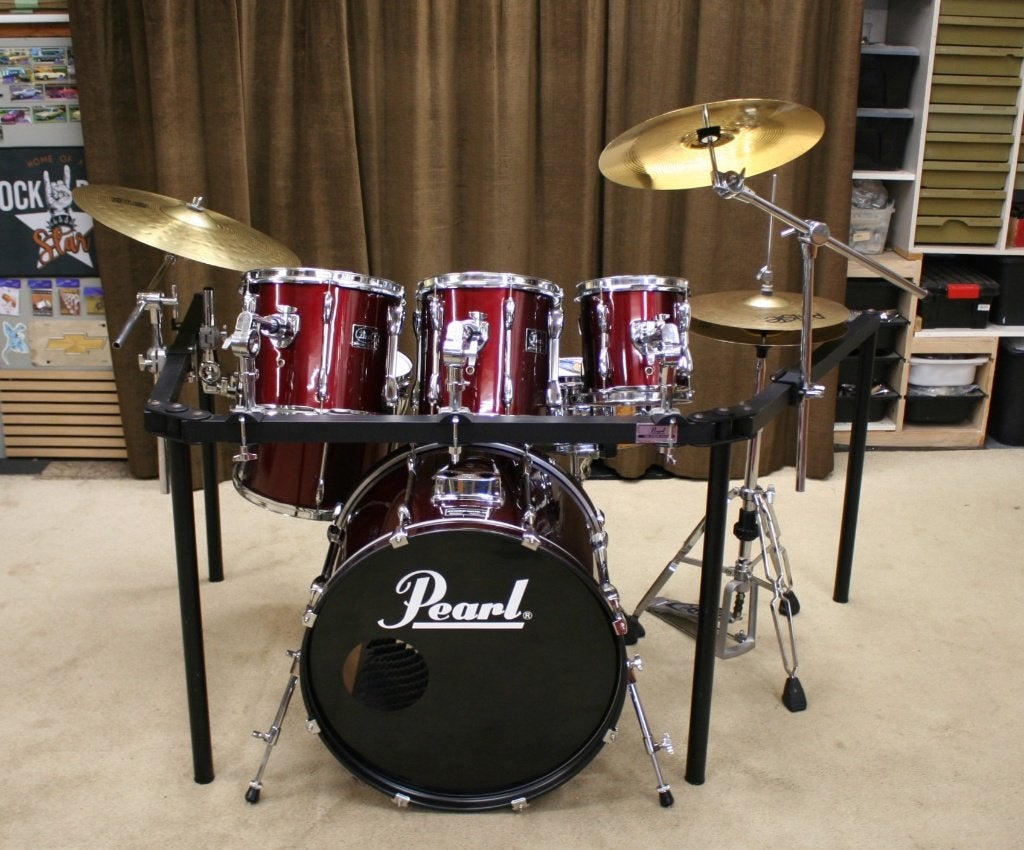 drumstel: pearl export wine red 22/8/10/12/14/14s bekkens, Muziek en Instrumenten, Drumstellen en Slagwerk, Ophalen, Jouwdrumstel@gmail.com