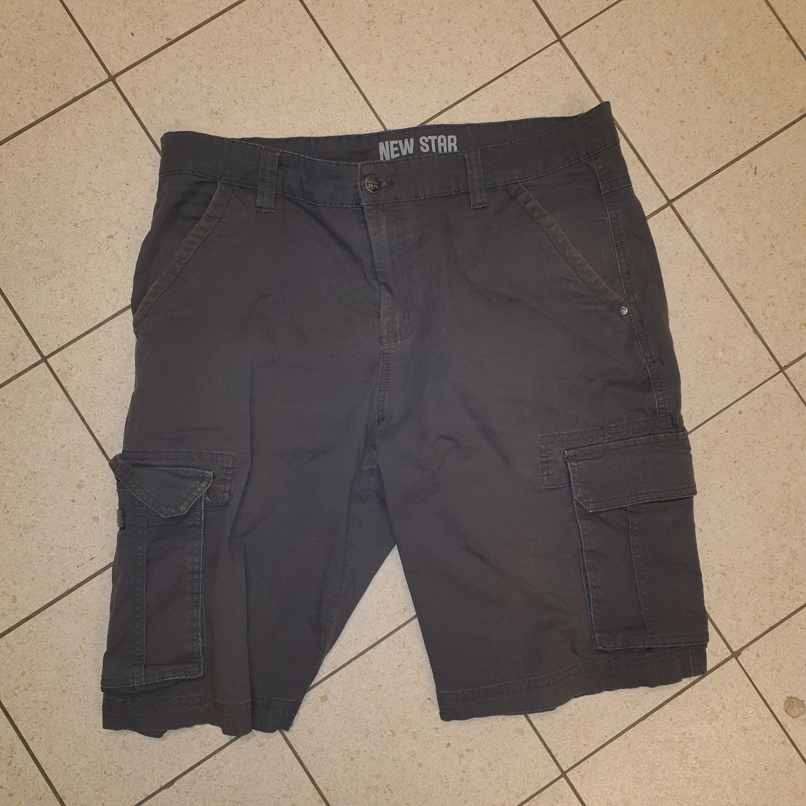 Cargo shorts New Star, Maat 56/58 (XL), Ophalen of Verzenden, Grijs, Gedragen