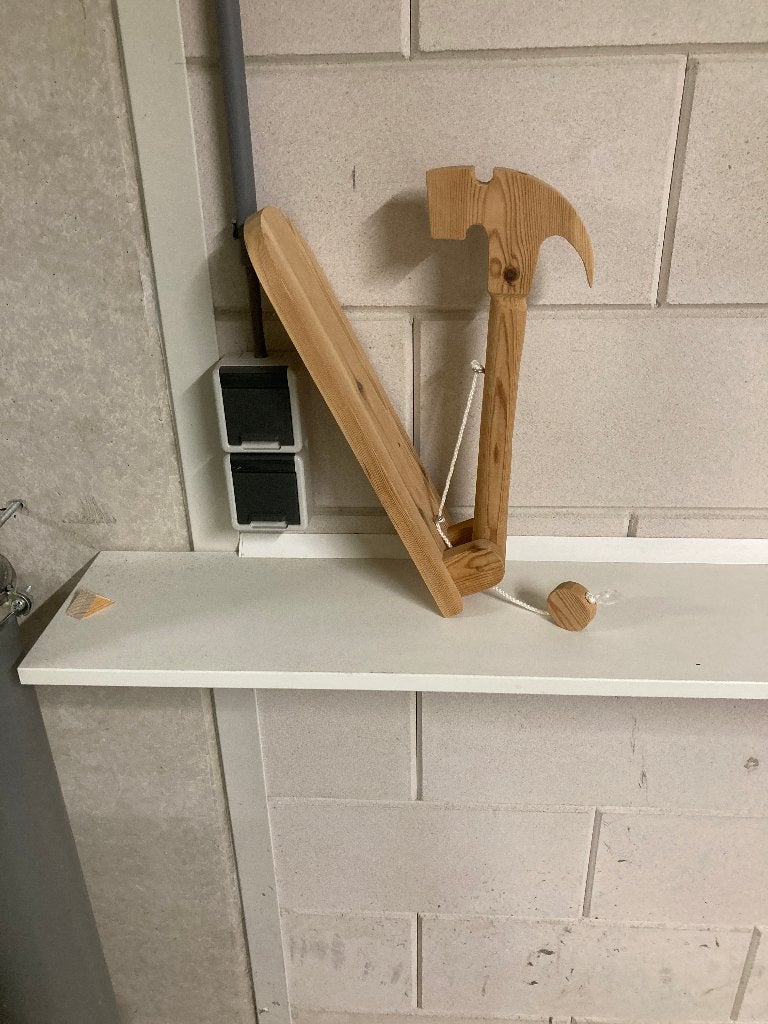 deurklopper hout, Ophalen, Hout, Bruin, Klassiek