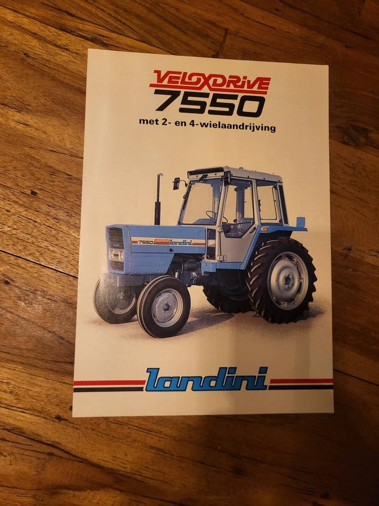 tractor folder Landini 7550, Ophalen of Verzenden, Zo goed als nieuw