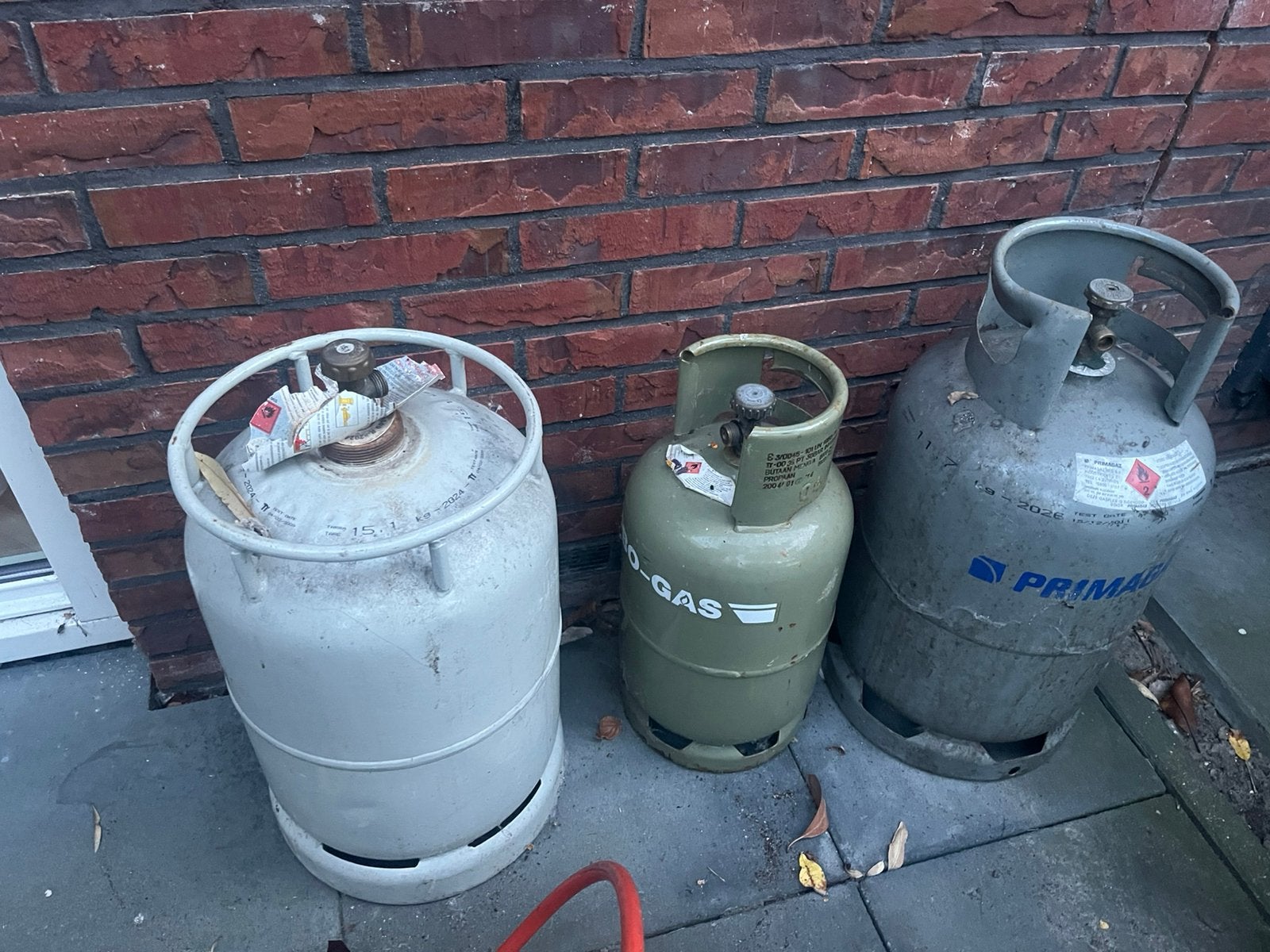 3x gasfles, Ophalen, Zo goed als nieuw
