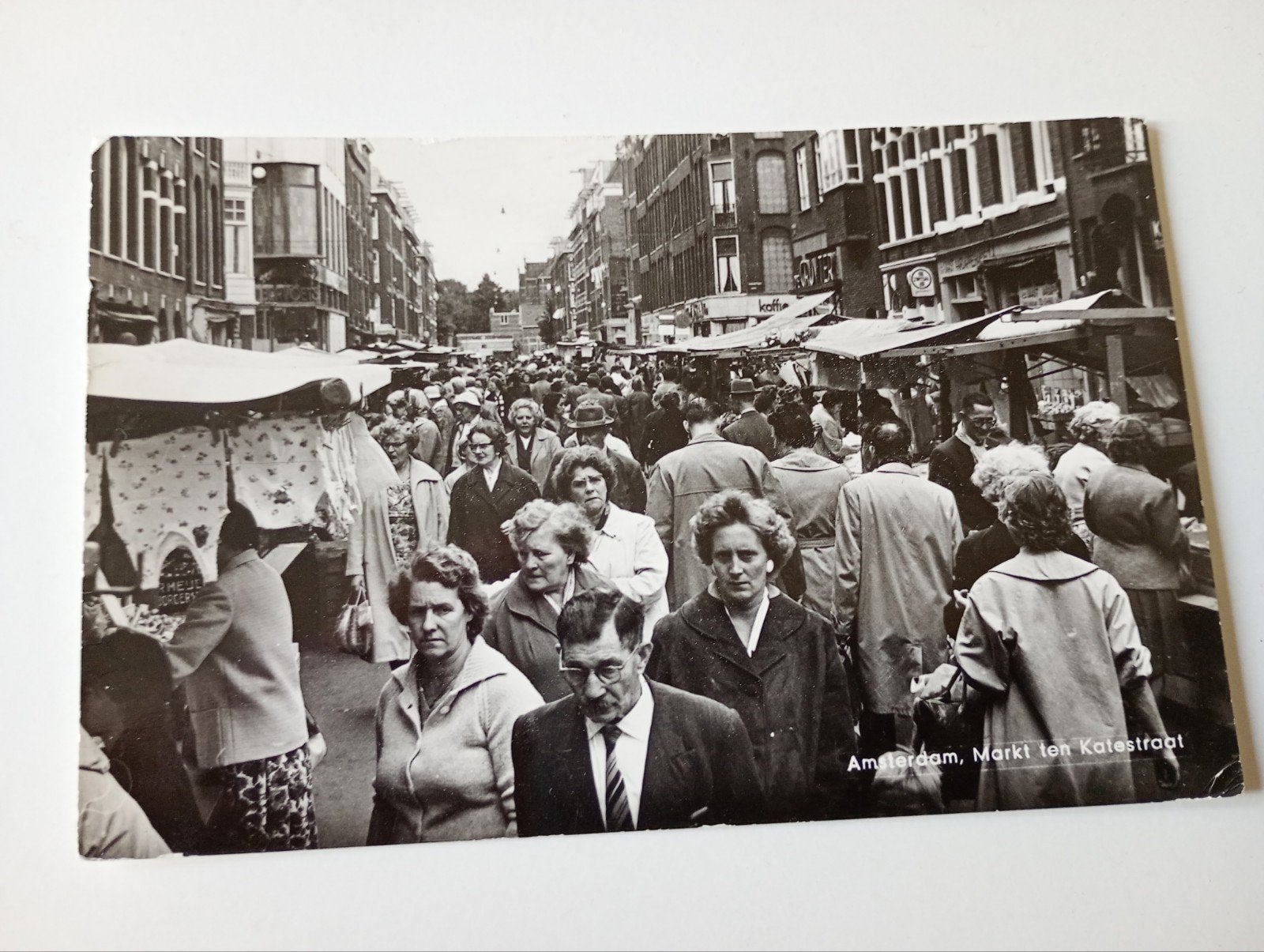 Amsterdam West Markt Ten Katestraat, Verzamelen, Ophalen of Verzenden, 1960 tot 1980, Gelopen, Noord-Holland
