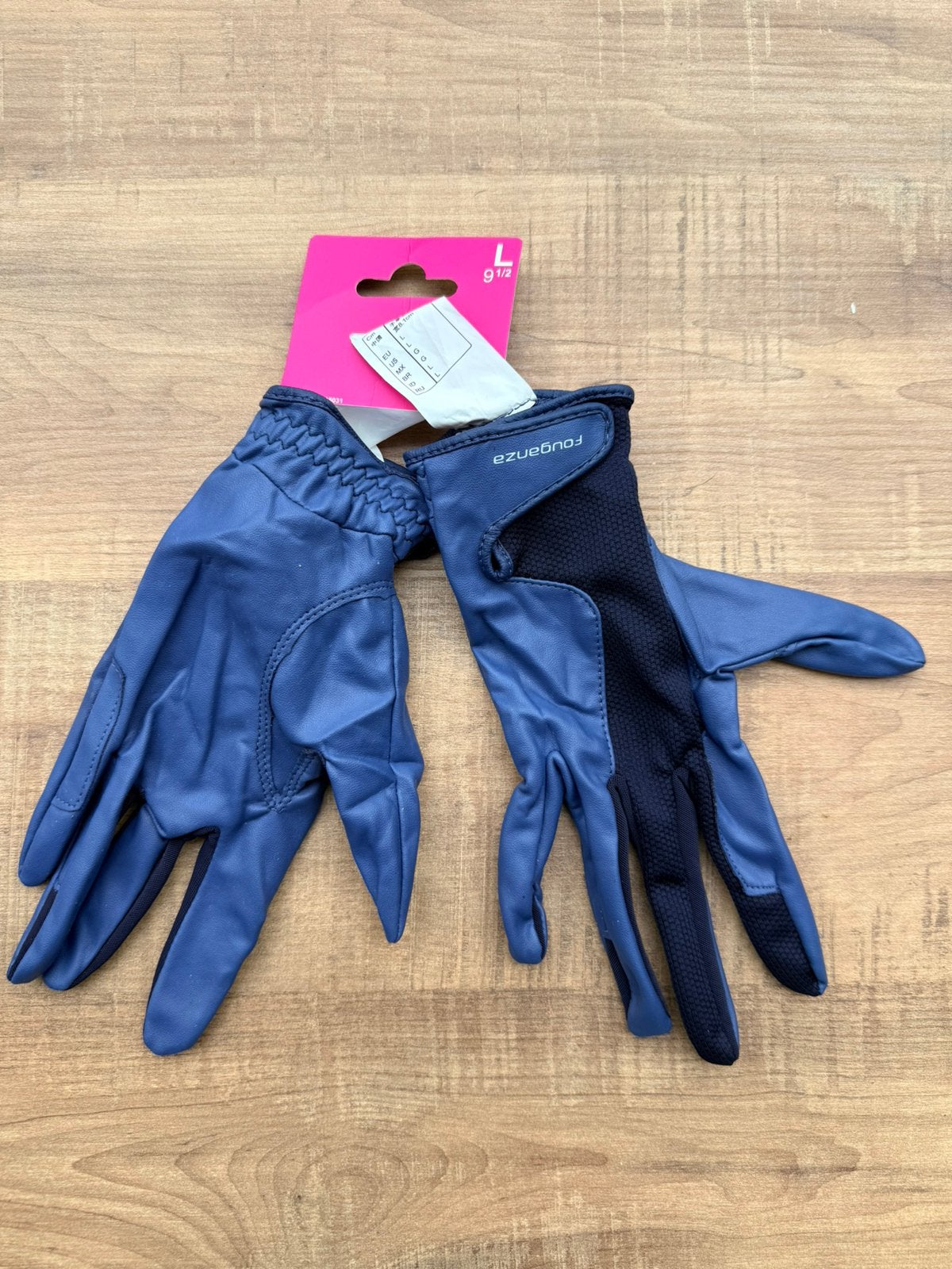 Rijpaard handschoenen maat S en maat L, Blauw, Kinderen, Fouganza, Overige typen