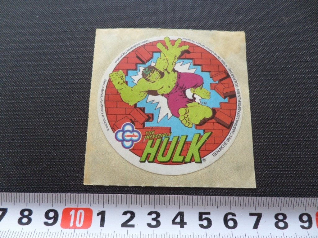 sticker 15 strip the incredible HULK campina ijs roermond *, Verzamelen, Ophalen, Zo goed als nieuw