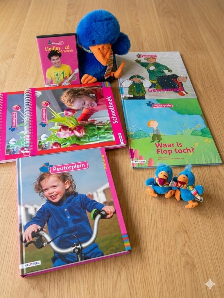 Malmberg Peuterplein VVE-pakket: Schootboek, CD & Knuffels, Boeken, Kinderboeken | Jeugd | onder 10 jaar, Ophalen of Verzenden