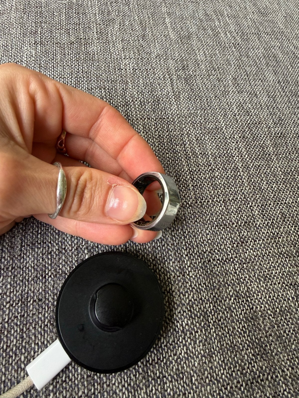 Oura Ring Gen 3 Heritage Zilver - Maat 9 in great condition, IOS, Ophalen of Verzenden, Zo goed als nieuw, Waterdicht