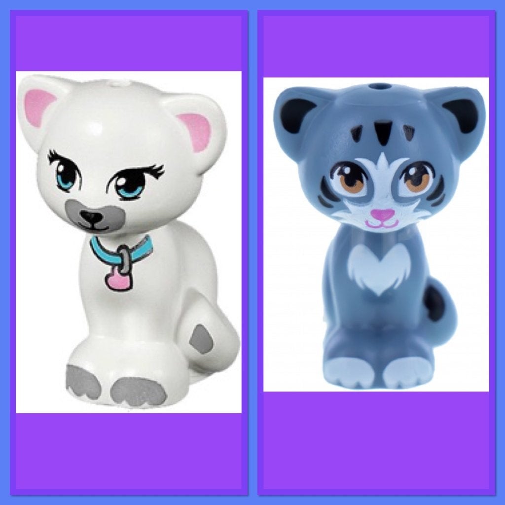 lego poes zand blauw (3) of wit (1), Ophalen of Verzenden, Nieuw, Accessoire, Lego