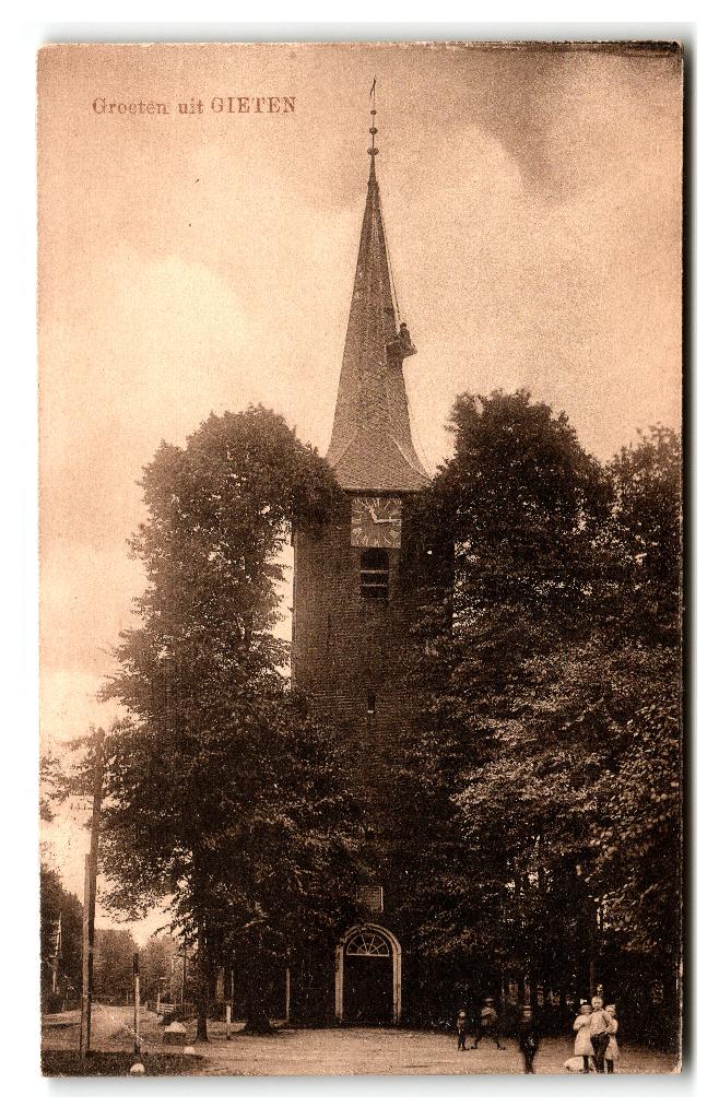Gieten, Groeten uit Gieten, Verzenden, 1920 tot 1940, Ongelopen, Drenthe