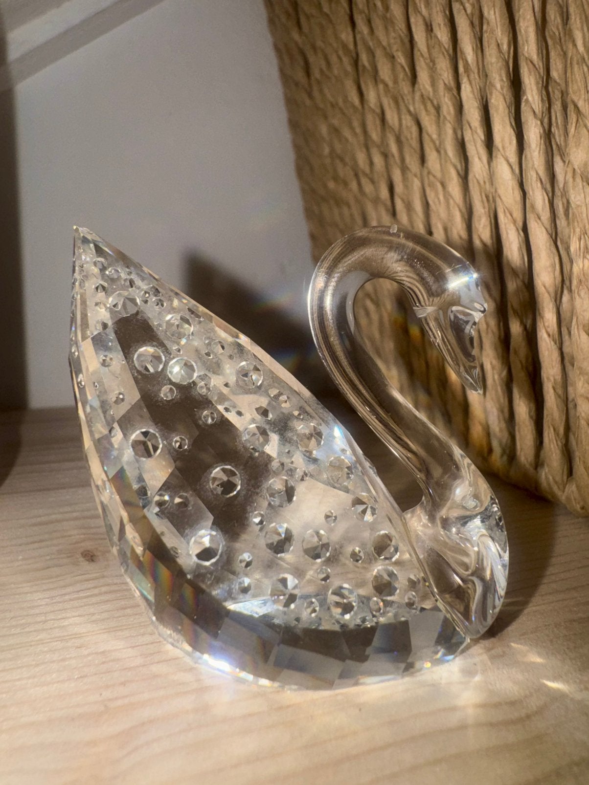 Swarovski Centenary Swan1895-1995Jubileum 7,5cmOrigineel, Ophalen of Verzenden, Zo goed als nieuw, Rechthoekig, Glas