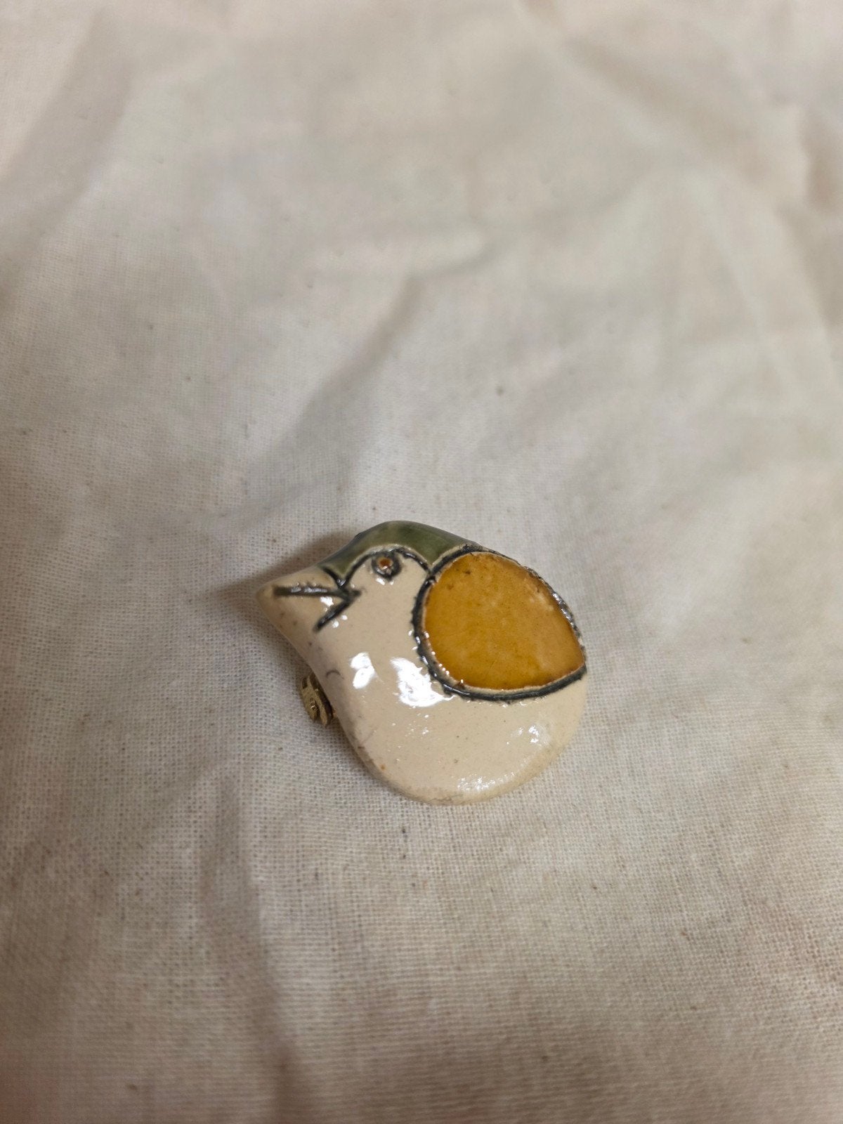 Vintage MUS   broche VOGEL, Overige materialen, 4 tot 7 cm, Overige kleuren, Ophalen of Verzenden
