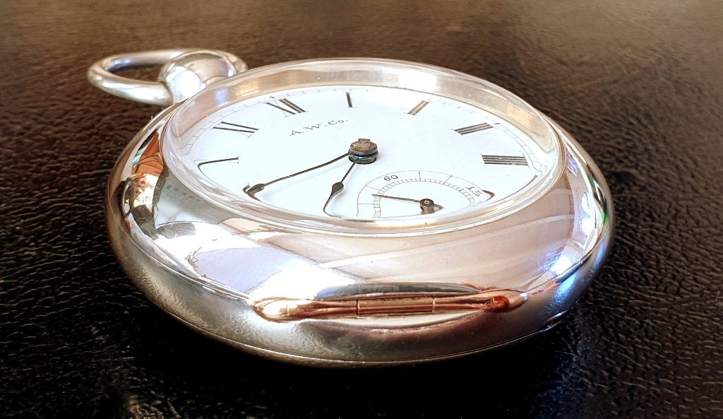 GROOT én ZWAAR zilveren zakhorloge WALTHAM USA 1888  !MINT!, Ophalen of Verzenden, Zilver, Overige typen