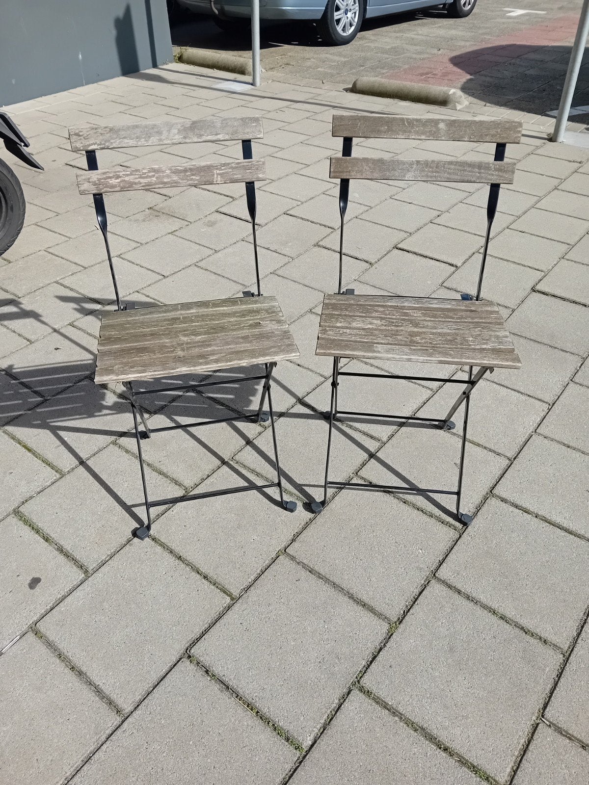 Set van 2 bistro stoelen, Ophalen, Gebruikt, Twee, Overige kleuren