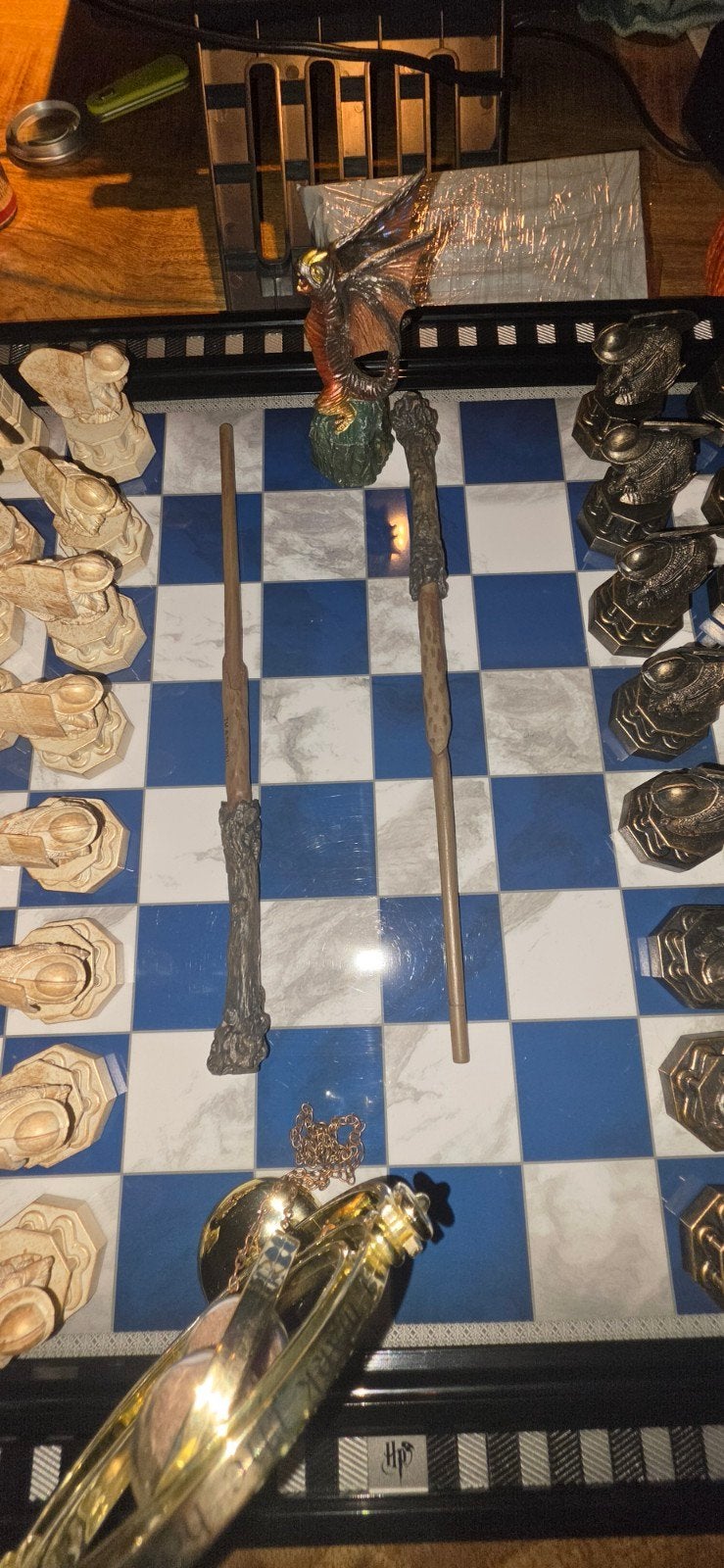 “Harry Potter Final Challenge Chess Set - The Noble Collecti, Verzamelen, Ophalen of Verzenden, Zo goed als nieuw, Spel