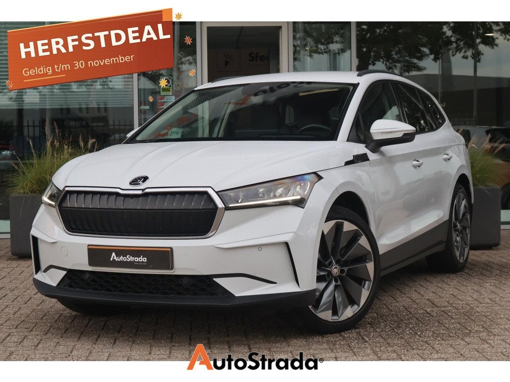 Skoda Enyaq Iv 60 Elektromotor 180pk SoH 91% | Virtual | Nav, Dealer onderhouden, 0 cilinders, Gebruikt, Zwart