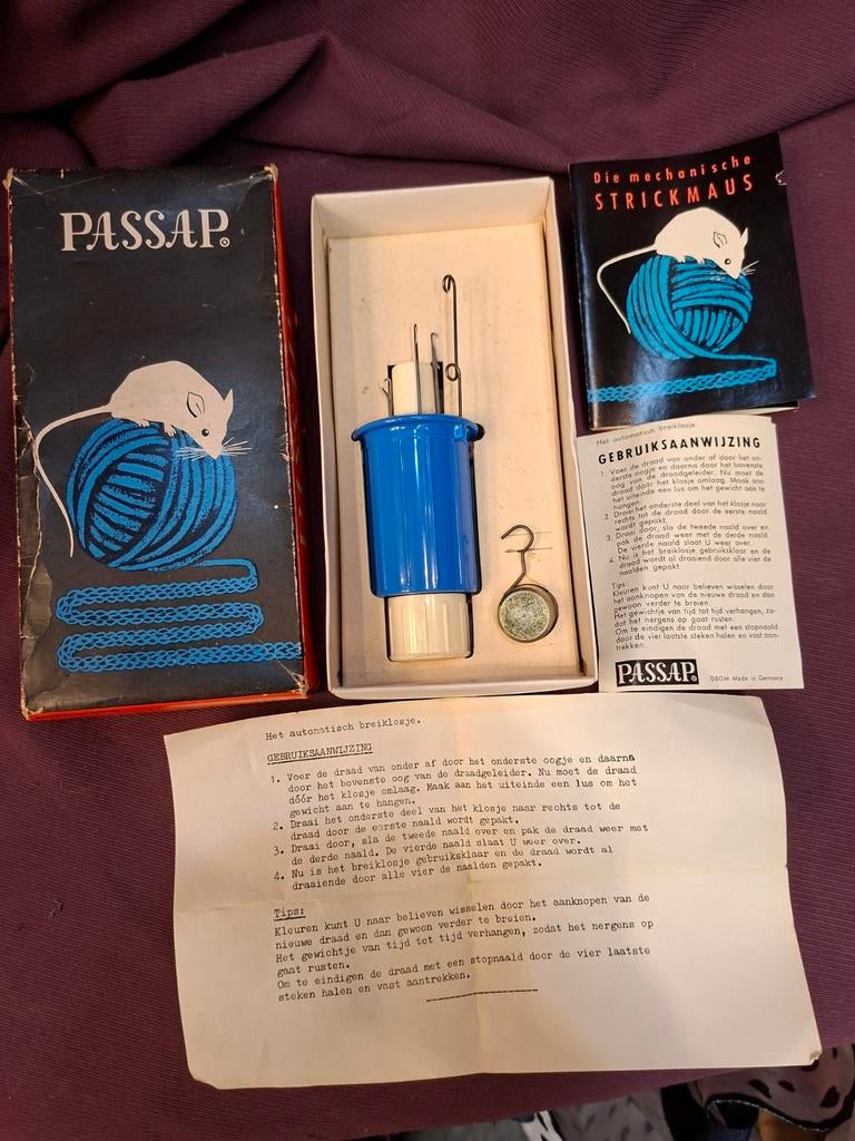 PASSAP vintage automatische punnik / stik machine, Ophalen of Verzenden, Gebruikt, Breien, Machine