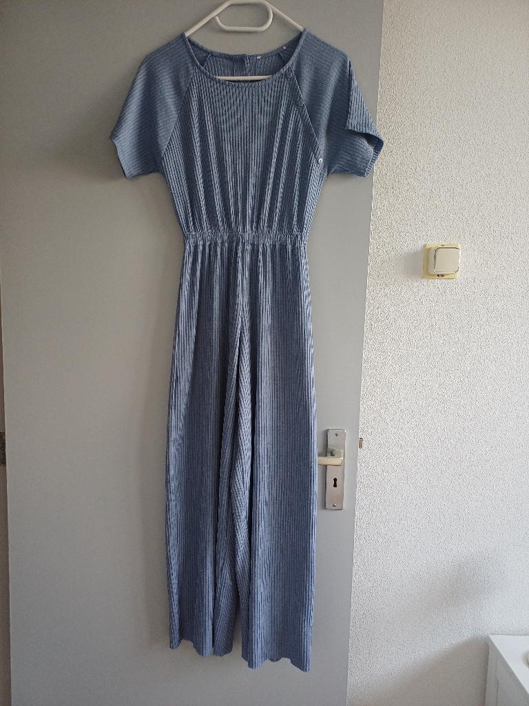 leuk blauwe jumpsuit met wijde pijpen 36, Ophalen of Verzenden, Nieuw, Maat 36 (S), Blauw