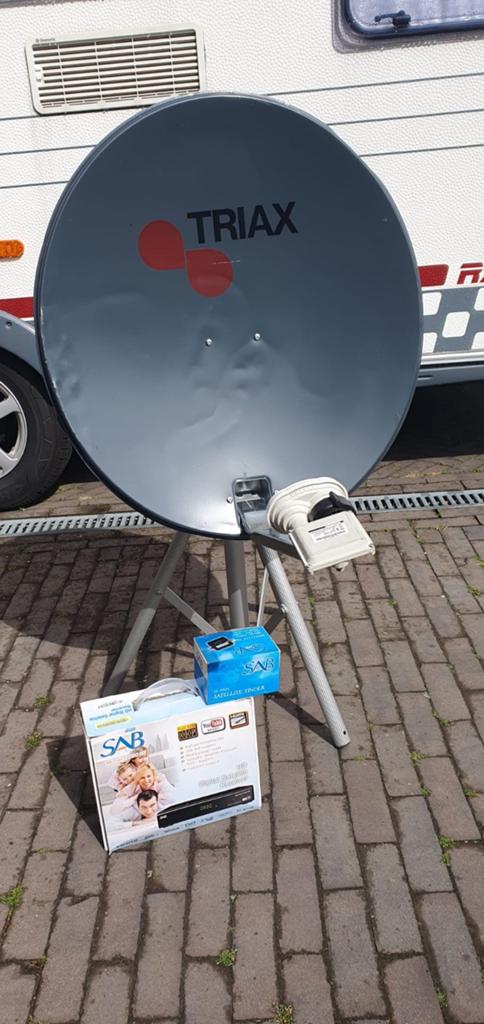 Complete Satelliet Set: Triax Schotel, SAB Ontvanger & LNB, Ophalen of Verzenden, Zo goed als nieuw, (Schotel)antenne, Overige merken