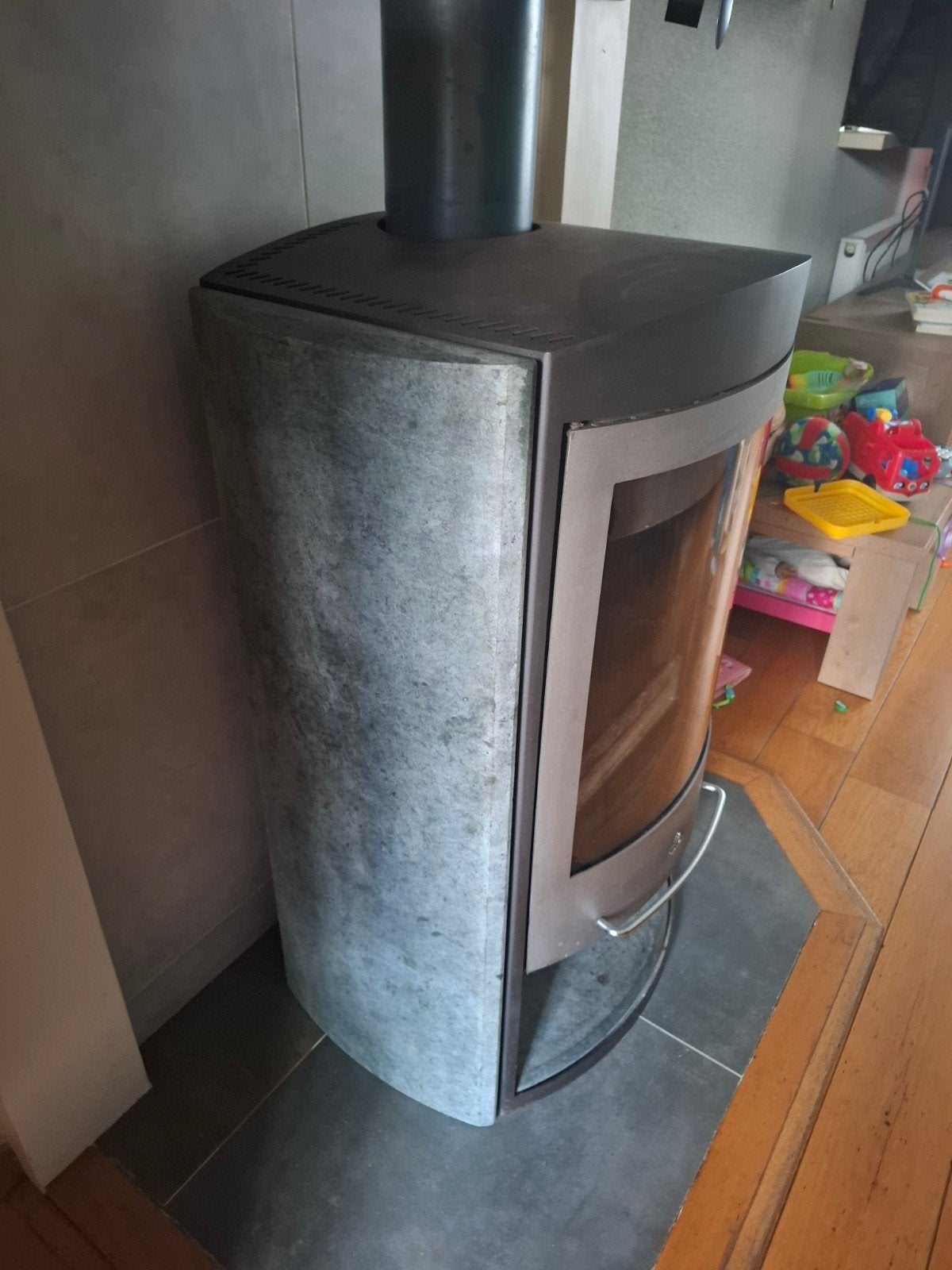 Barbas Houthaard  eco 400 5/9 kw, Ophalen, Gebruikt, Vrijstaande haard, Houthaard