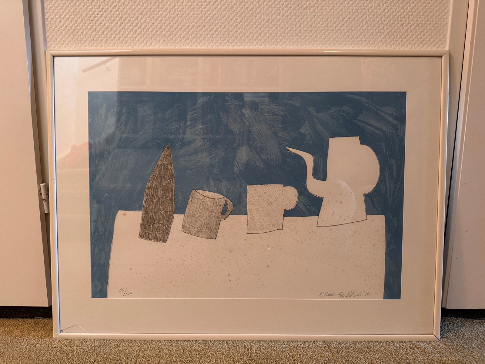 Klaas Gubbels - ltiho - Tafel (blauw), Antiek en Kunst, Ophalen of Verzenden
