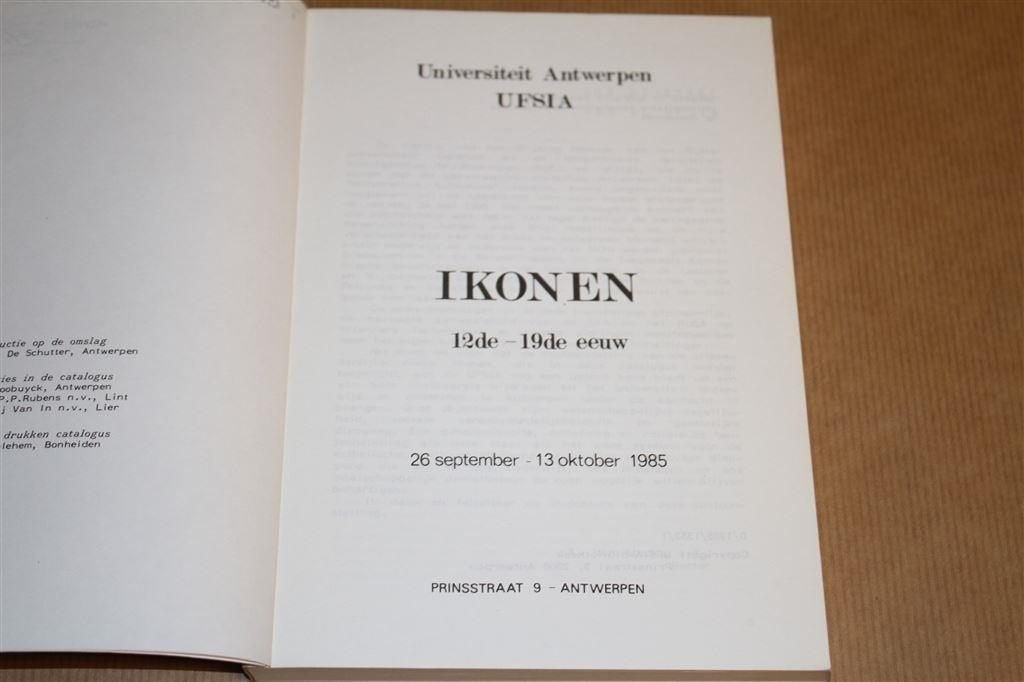 Ikonen, 12de-19de eeuw. UFSIA, Ophalen of Verzenden, Gelezen