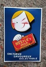 Nestle milk emaille retro reclame bord en veel andere borden, Verzamelen, Merken en Reclamevoorwerpen, Reclamebord, Ophalen of Verzenden