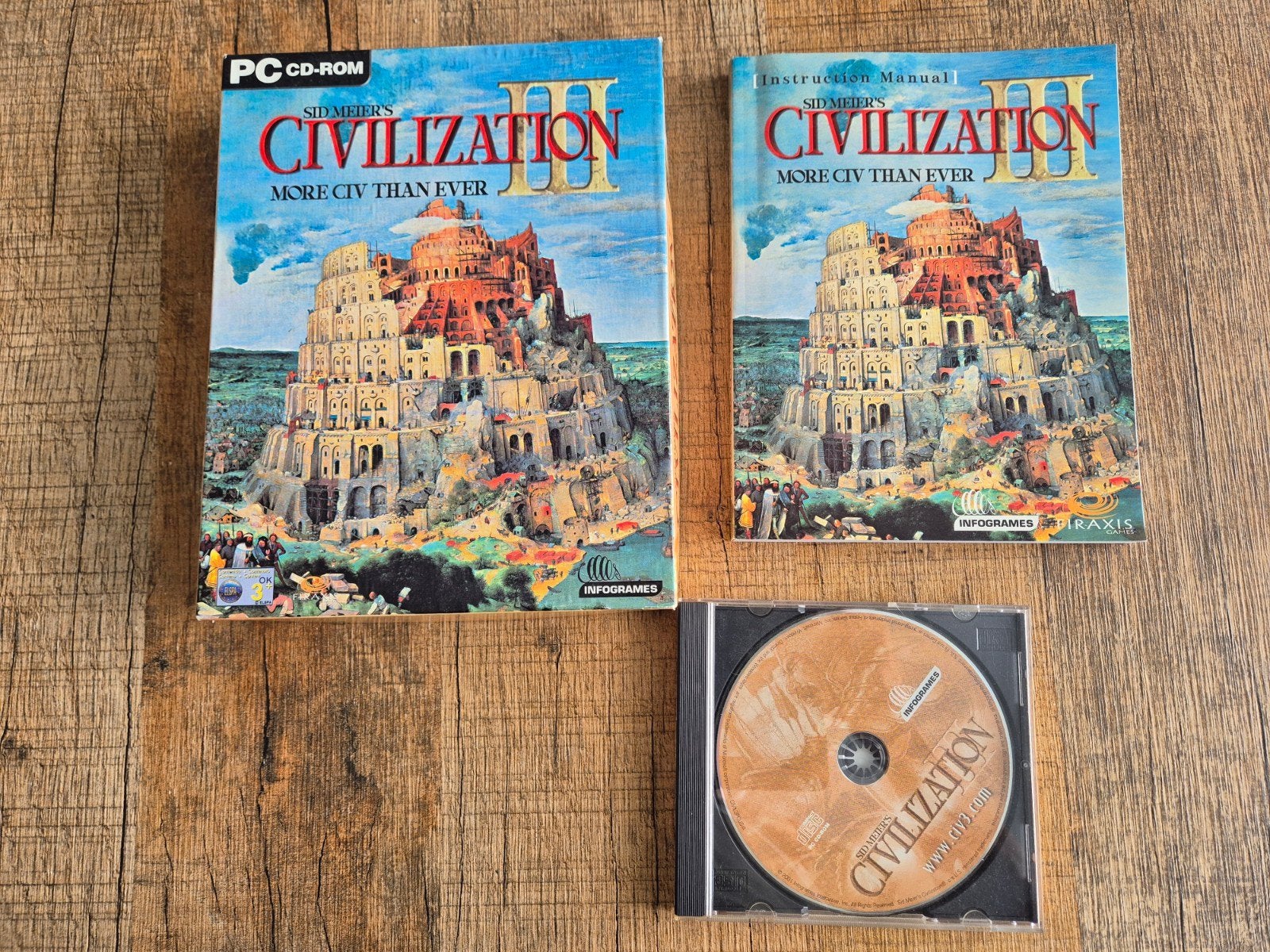 Civilization 3 compleet met doos en boek, 1 speler, Ophalen of Verzenden, Zo goed als nieuw, Strategie en Constructie