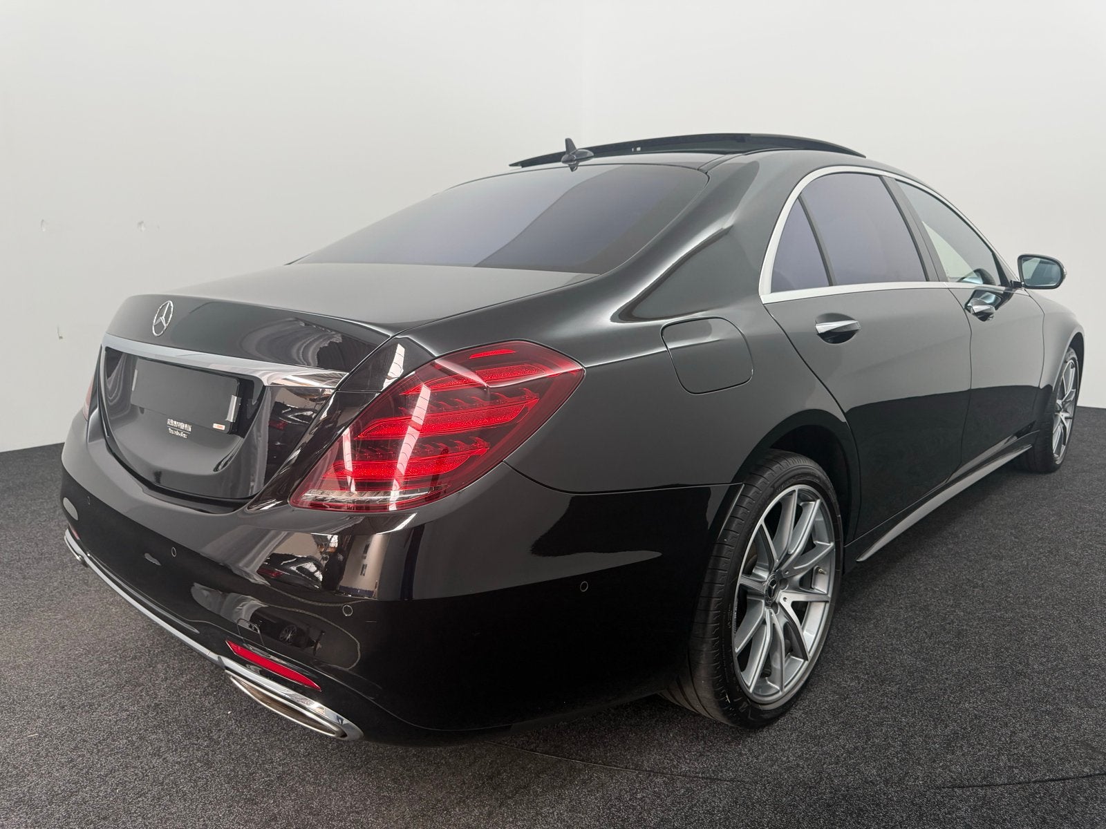 Mercedes-Benz S-Klasse 450 367pk 9G-TRONIC Lang 2018 Zwart, Auto's, Automaat, Beige, 367 pk, 4 stoelen