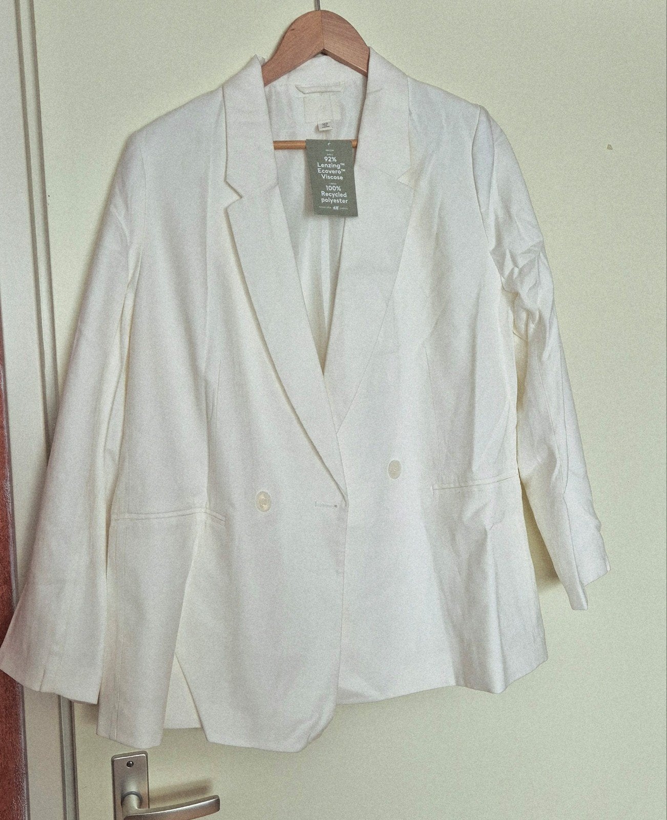 Off white  blazer H&M maat M. Nieuw, Maat 38/40 (M), Wit, Nieuw, Ophalen of Verzenden