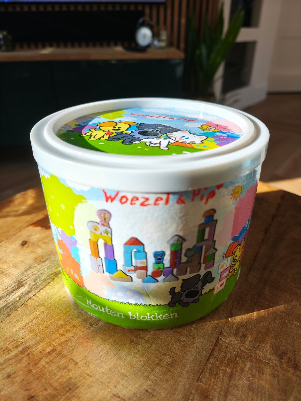 Leuke set Woezel & Pip houten blokken, Ophalen of Verzenden, Gebruikt, Overige merken