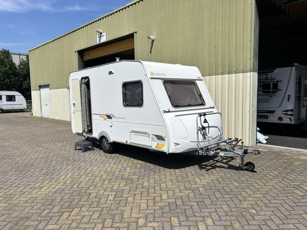 Sterckeman Starlett 420 CP Vast bed zitje mover tent, Caravans en Kamperen, Caravans, Schokbreker, Sterckeman, Bedrijf, Overige