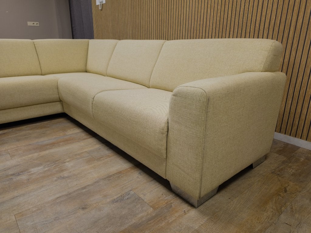 Zeer Mooi Creme Kleur Hoekbank - TOPSTAAT !!!, Huis en Inrichting, Info@banxtel.nl, Hoekbank, Hoekbank, Ophalen of Verzenden
