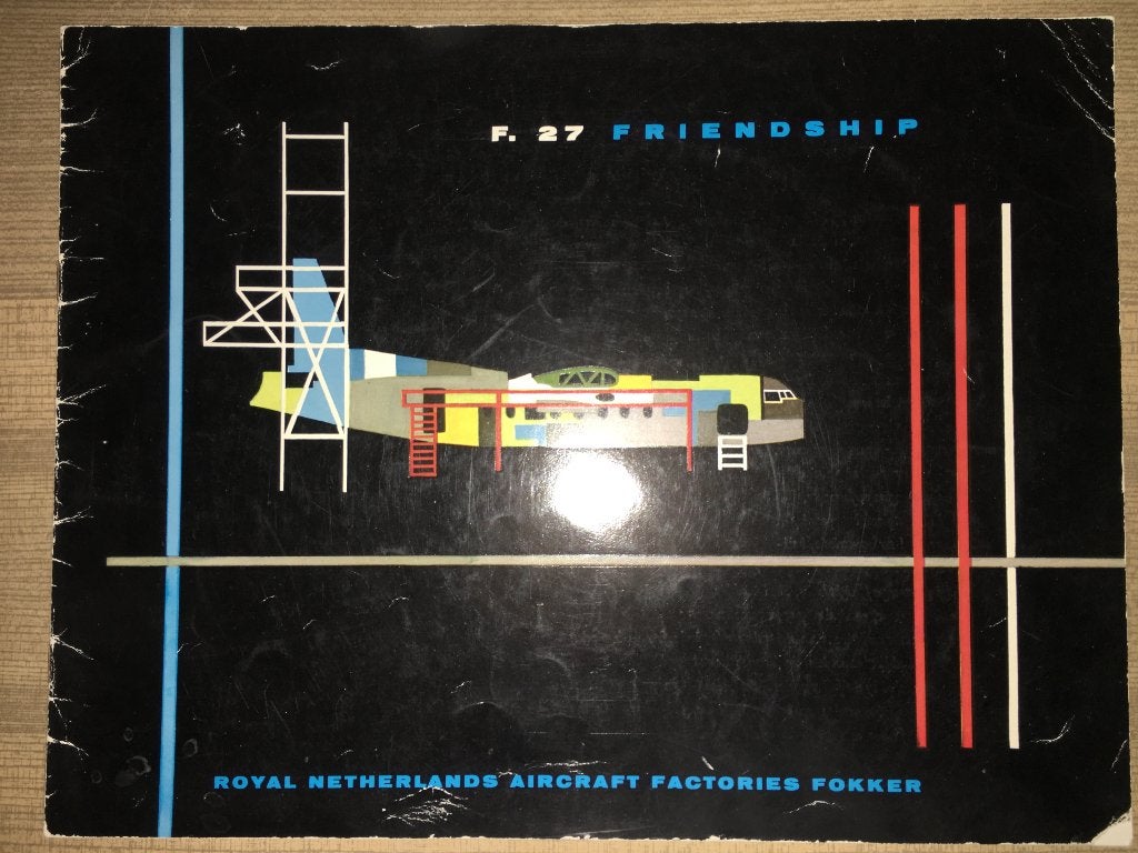 Fokker F27 Friendship Freightship Troopship brochure folder, Ophalen of Verzenden, Zo goed als nieuw, Boek of Tijdschrift
