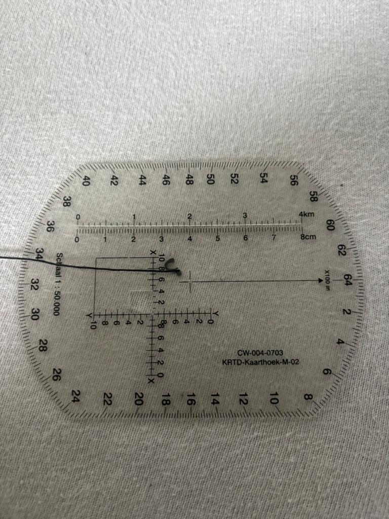 Originele defensie kaarthoek meter, Ophalen of Verzenden, Landmacht, Nederland