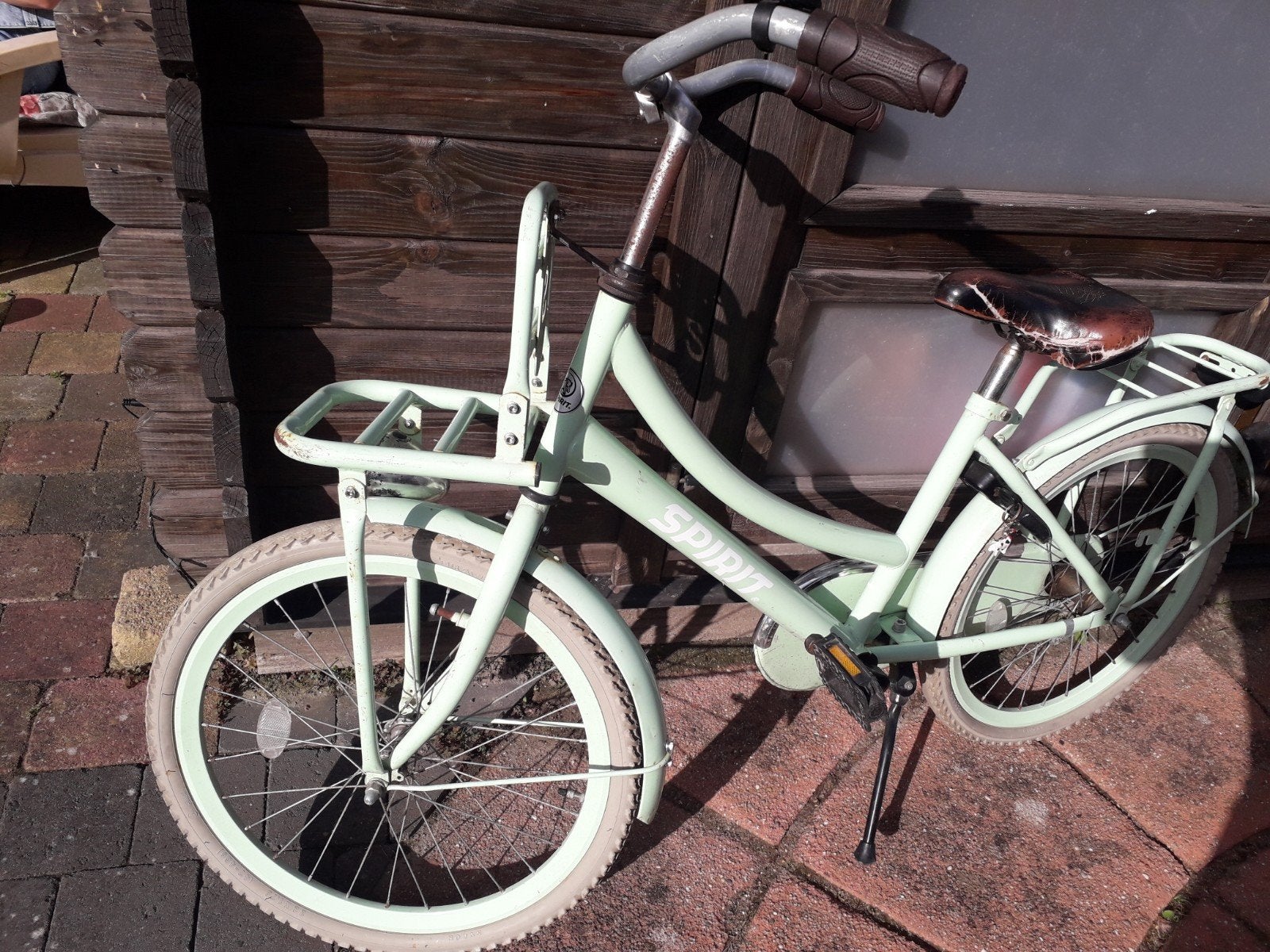 Spirit transportfiets meisje 22 inch - Mintgroen, Fietsen en Brommers, Terugtraprem, 22 inch, Gebruikt, Ophalen of Verzenden