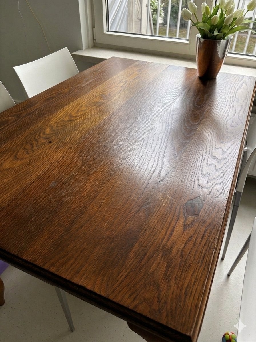 Mooie eikenhouten tafel, Ophalen, Uniek, 100 tot 150 cm, Eikenhout