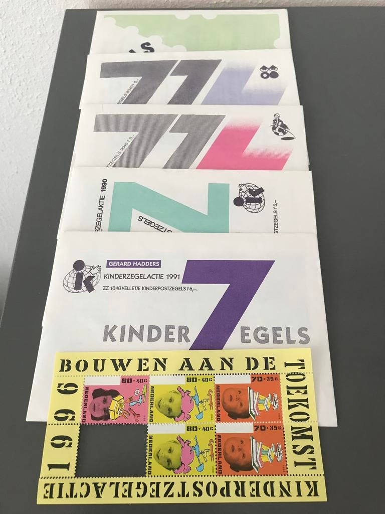 Kinderzegelactie 1987-1991 - set van 5 vellen, Ophalen of Verzenden, Na 1940, Postfris
