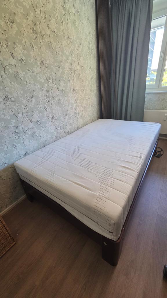 Elektrisch Auping bed 1.20 bij 2 meter met afstandsbediening, Huis en Inrichting, Slaapkamer | Bedden, Ophalen, Bruin, Twijfelaar